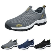 PEASKJP Sneakers for Men Non Slip Shoes Comfort Work Shoes Walking Sneakers,Black,9